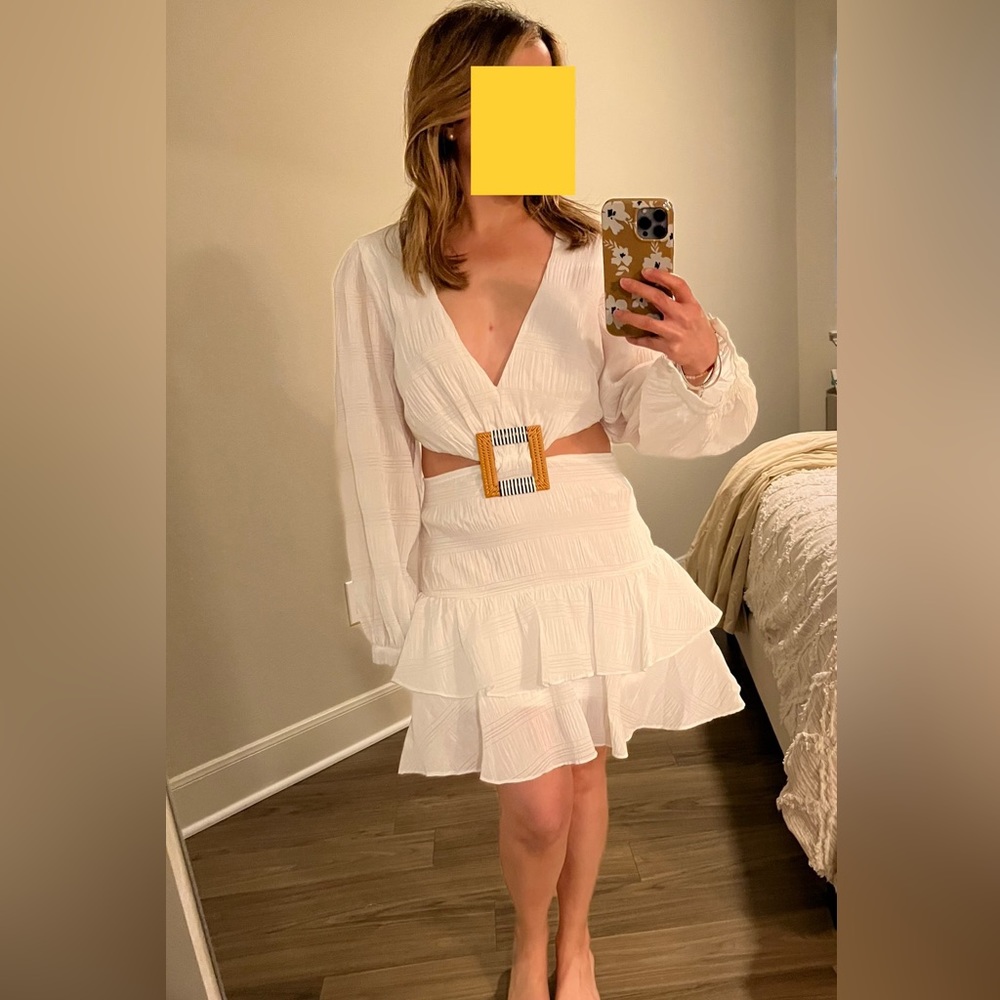 White Tropical Dress
